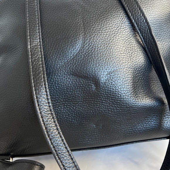 NWT UNICA Firenze  art. 6032 Genuine Pebble Leather Italian Backpack Black.